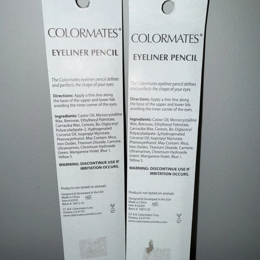 COLORMATES EYELINER PENCIL, PARABEN FREE, 62503 Deep Plum & Teal New Lot Of 4‎